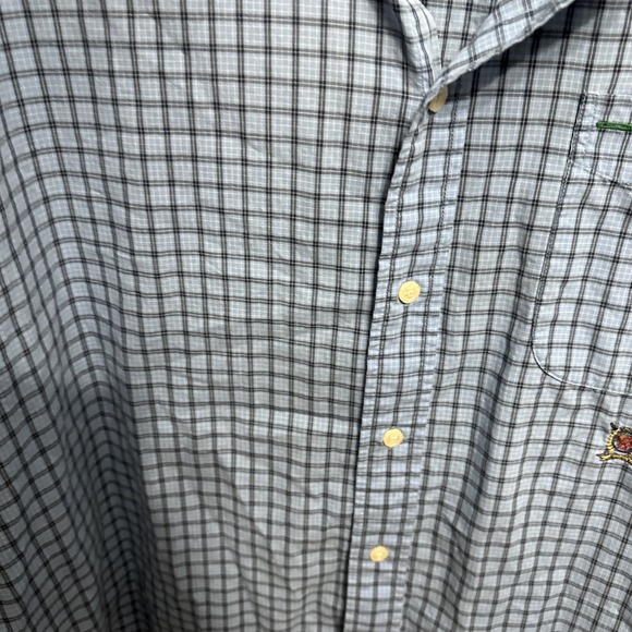 Tommy Hilfiger Golf Blue Multi Plaid Short Sleeve Button Down Shirt Size XL - Picture 8 of 16
